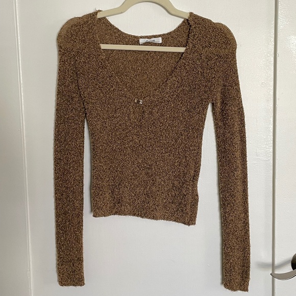 Ancosti Cutout Slim Fit Top Brown Size S - Picture 6 of 9